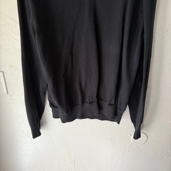 Brooks Brothers Supima Cotton V-Neck Sweater Black‎ XL Classic Pullover Knit - Picture 3 of 7
